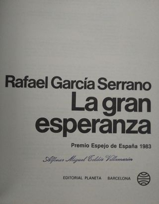 Libro La gran esperanza