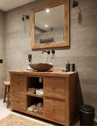 Mueble de baño wabi sabi a medida