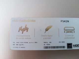 Ordenador portátil Asus F541N