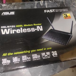 Asus DSL-N12U Modem Router ADSL2+ Wireless N300 Mb