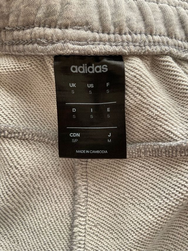 Adidas pantalone tuta grigio brand verticale