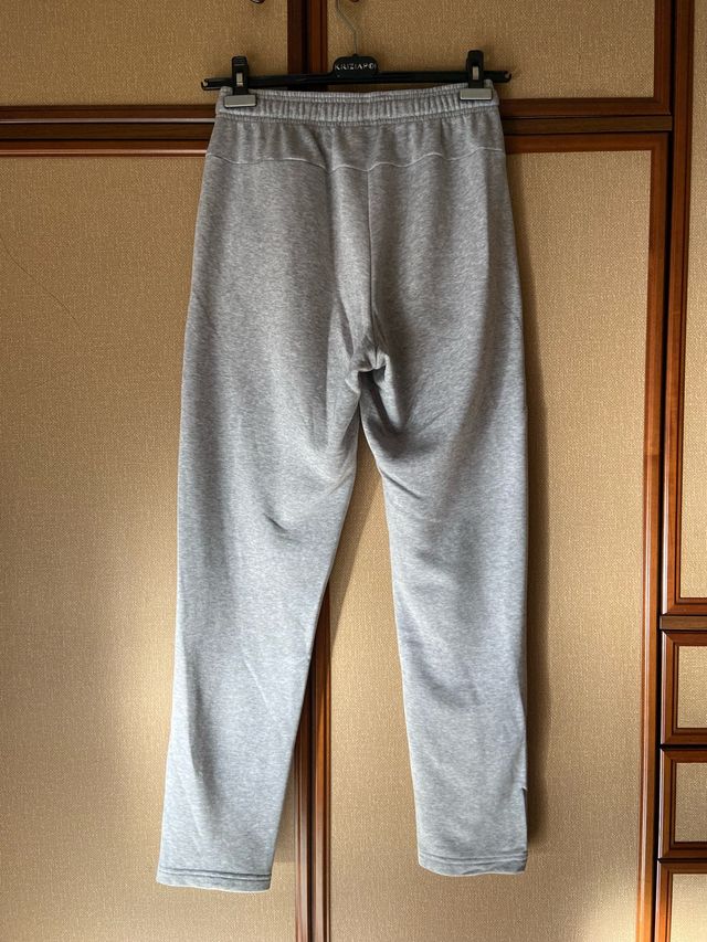 Adidas pantalone tuta grigio brand verticale