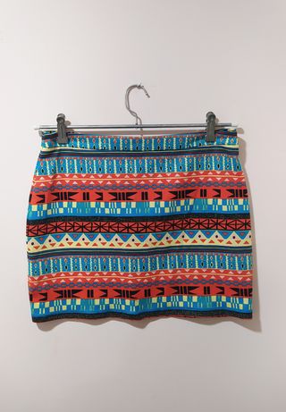 Minifalda falda corta etnica elastica