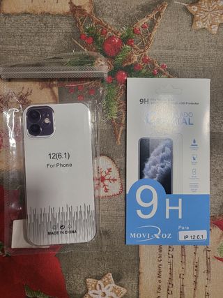 Carcasa iPhone 12 y cristal templado
