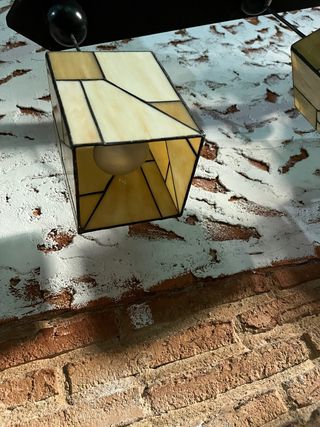lampara imitacion tiffany cristal 3 plafones