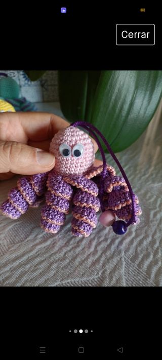 Pulpos a crochet  regalo llavero decorat