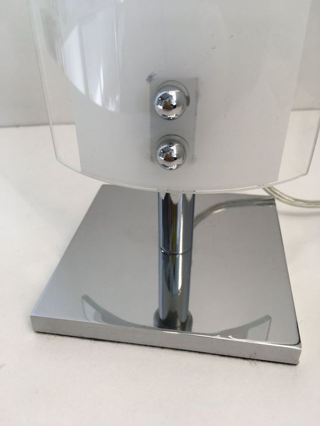 Lampada tavolo vetro bianco/trasparente
