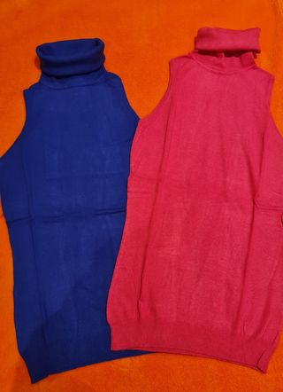 Camiseta sin manga y cuello alto