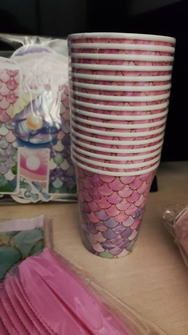 vajilla Sirena para fiestas (16 invitados).