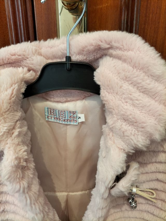 ABRIGO NIÑA ROSA 5 años 110cm