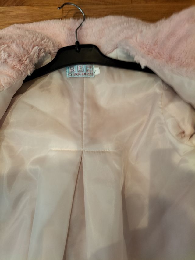 ABRIGO NIÑA ROSA 5 años 110cm