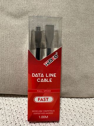 CABLE MICRO USB/USB de 1 metro y carga rapida.