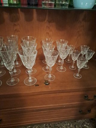 Vajilla  de copas de vino, champagne,