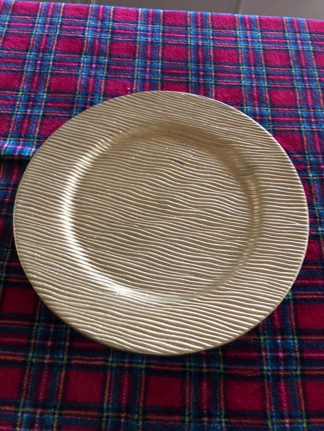 Piatto natalizio oro