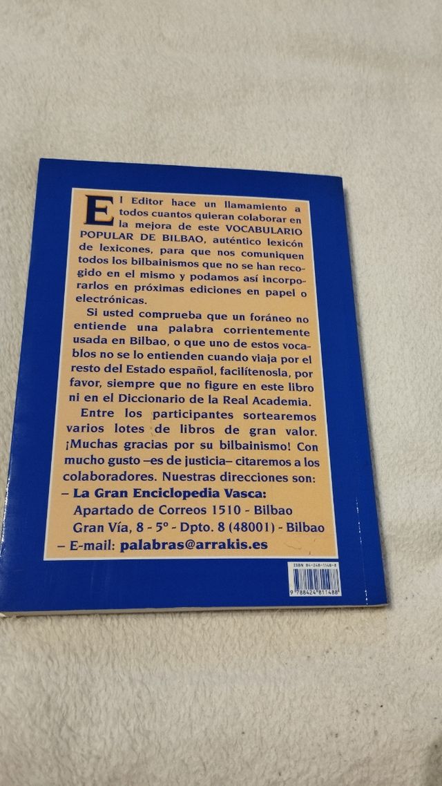 Vocabulario popular de Bilbao