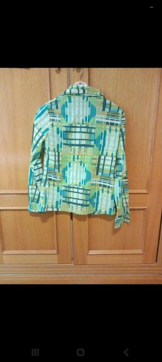 Camisa verde y azul, estilo cuadros