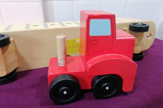 Camión trailer de construcción de madera