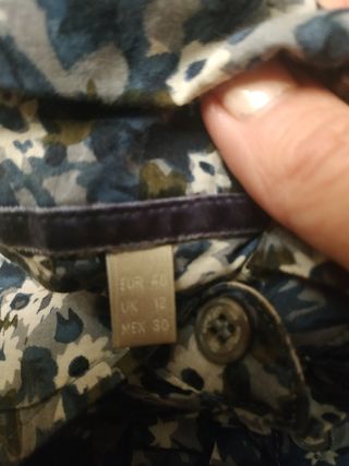 Camisa estampada en tonos azules