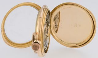 Charles Ed Lardet Pocket Watch Gold 18k Chimes