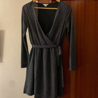 Vestido de fiesta negro con brillo