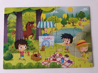 Puzzles educativos estaciones y reloj