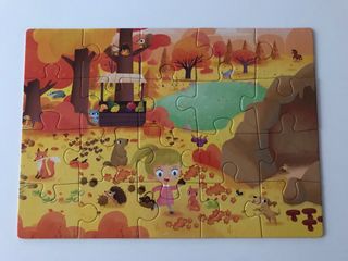 Puzzles educativos estaciones y reloj