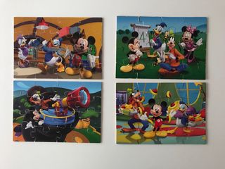 4 Puzzles Mickey madera