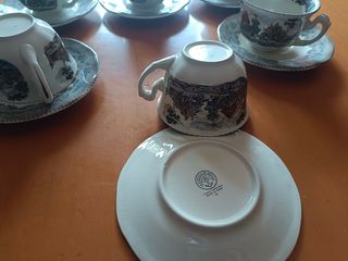 Cartuja de Sevilla Molino viejo tazas platos café.