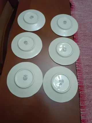 Cartuja de Sevilla Molino viejo tazas platos café.