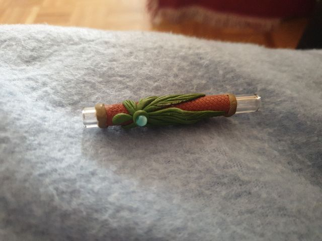 Pajita cristal tabaco