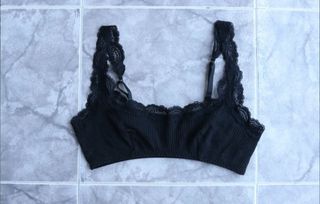 Top sujetador negro encaje NUEVO