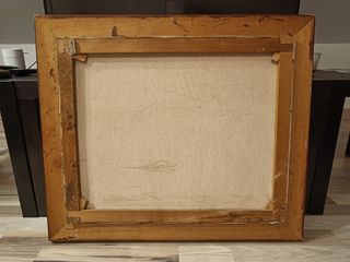 Cuadro al oleo marco de madera