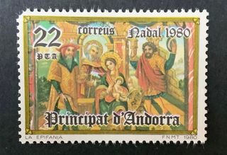 belen 2 sellos 1980 principado de andorra