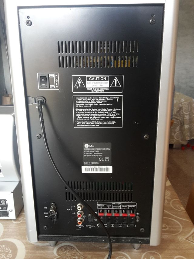 Subwoofer con 5 Casse lg con dvd recorder