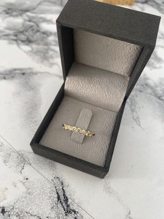 Anillo diamantes fancy y oro blanco 