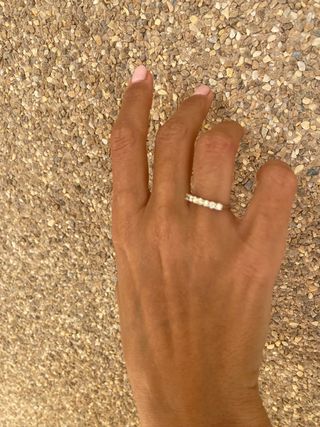Anillo diamantes fancy y oro blanco 