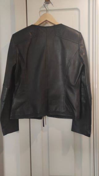 Chaqueta cuero mujer negro