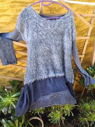 Jersey lana  con bordado