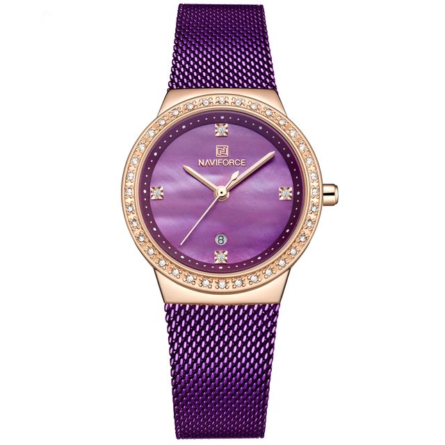 Reloj mujer naviforce lujo nuevo lila