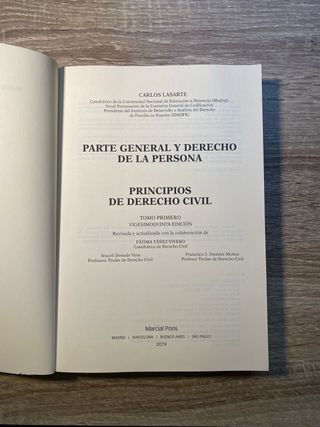 Manual: Parte general y derecho de la persona.