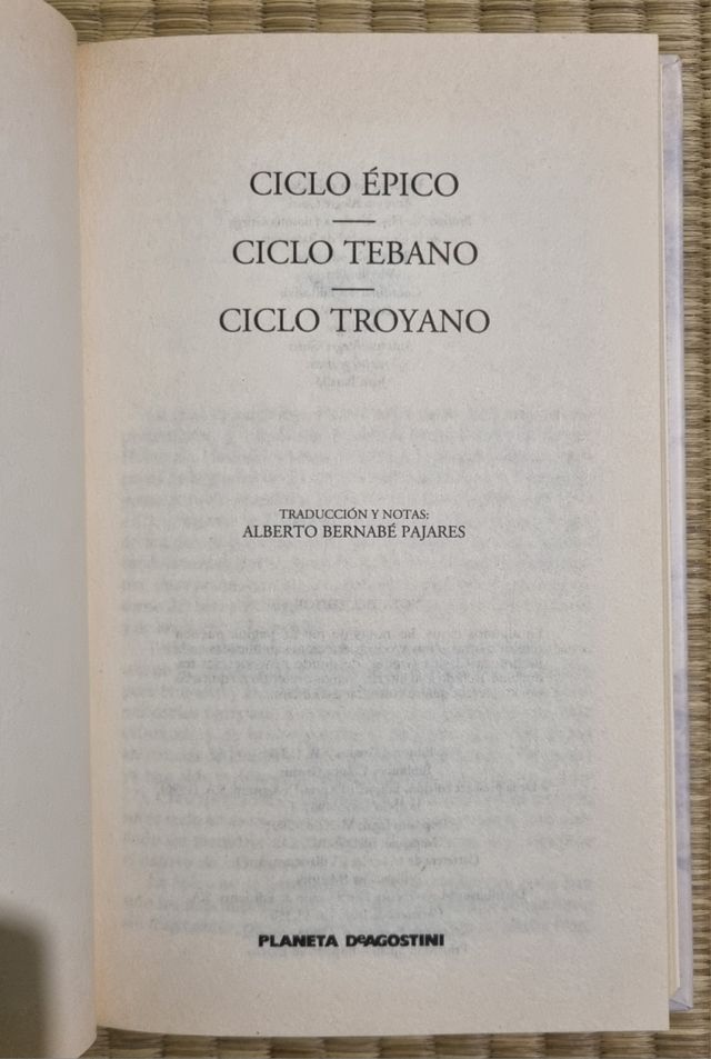 Ciclo épico, ciclo tebano, ciclo troyano de segunda mano por 20 EUR en