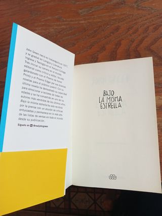 BAJO LA MISMA ESTRELLA JHON GREEN