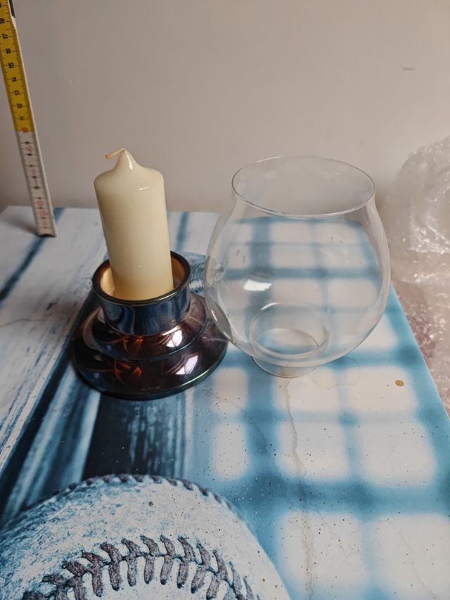 Porta candela in argento