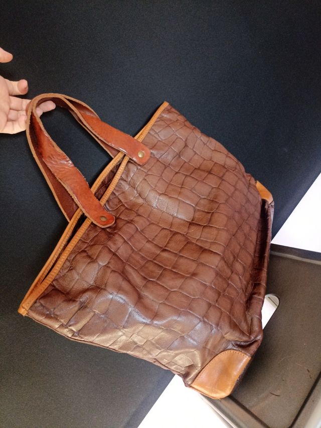 Bolso shopper Hakei en piel