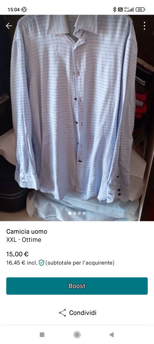 Camicia uomo maniche lunghe