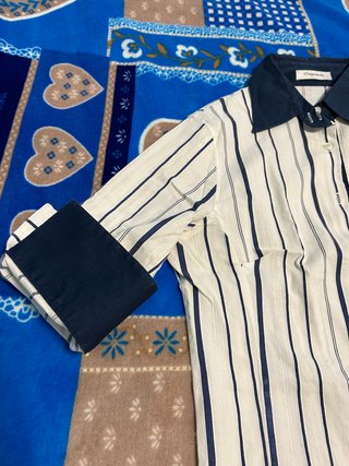 Camicia da donna a maniche 3/4 a righe