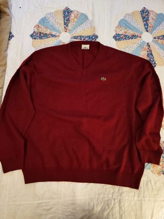 Jersey Lacoste XL burdeos