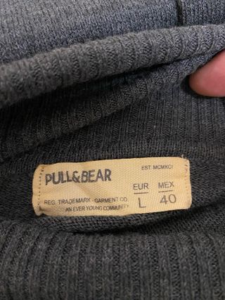 Jersey de cuello hombre Pull & Bear, talla L