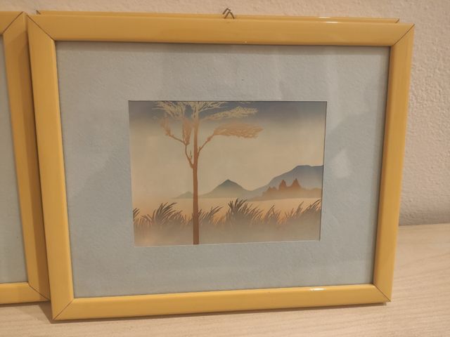 Set 3 quadretti vintage con cornice