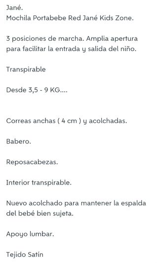 Mochila portabebe Jané